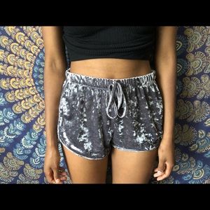 PacSun velvet shorts